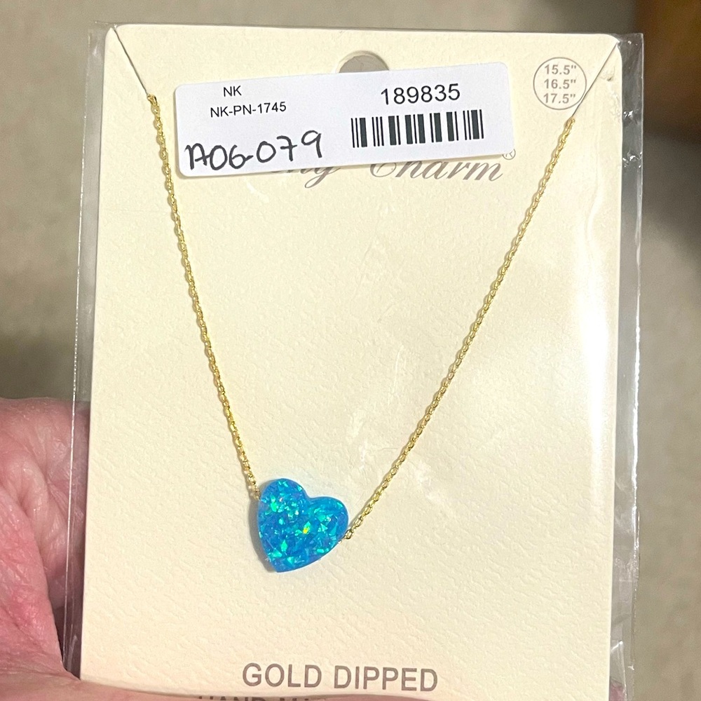 Blue Heart Necklace